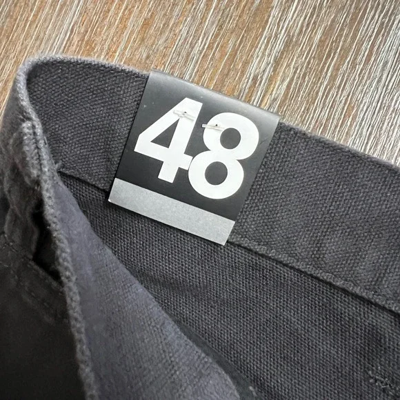 New Oobe Work Pants Men's Charcoal Gray 48 Cotton Carpenter Style Unhemmed - Picture 5 of 8